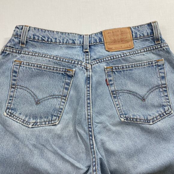 VTG 90s Levi's 551 Red Tab Jeans size 16L Lightwash Highwaist Retro - Picture 5 of 14